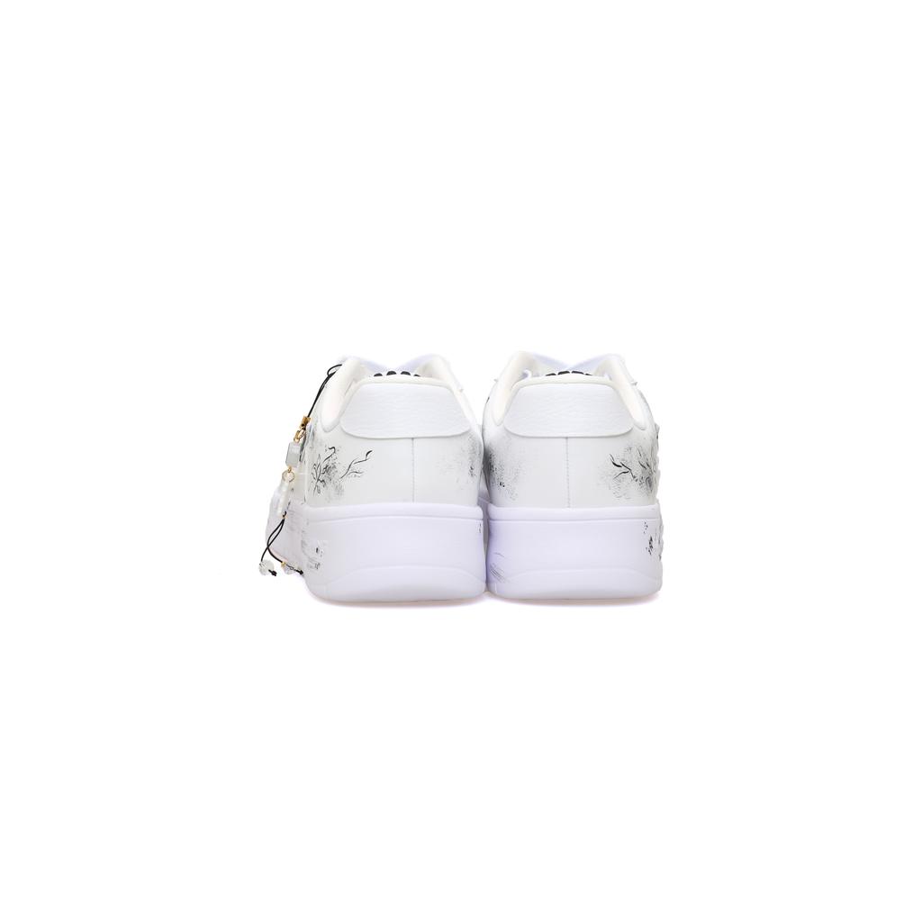 Li Ning Floating Boat Slip Resistant, Abrasion Resistant, Breathable Low top Skateboard Shoes Unisex White Black AGCS419-1(Team303-)