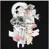 Wooyoungmi Herren Kurzarm City Grafik T-Shirt Logo hinten w253tS05 718b