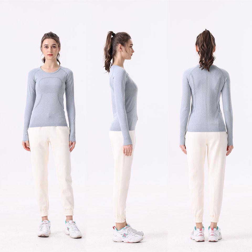 Damen 2.0 Yoga Langarm Schnelltrocknendes T-Shirt - Hochelastisch, Slim Fit für Laufen & Pilates.