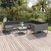 Vidaxl 11-Cz. Set da Giardino, Cuscini, Rattan PE Grigio