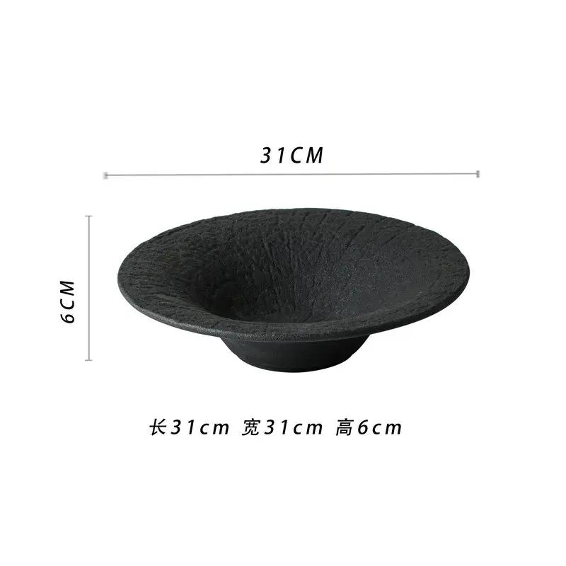 Ceramic Deep Bowl Fruit Plate Salad Bowls Soup Bowls Dining Plate Noodle Bowl Dessert Plates Snack Tray Dim Sum Dish Tableware
