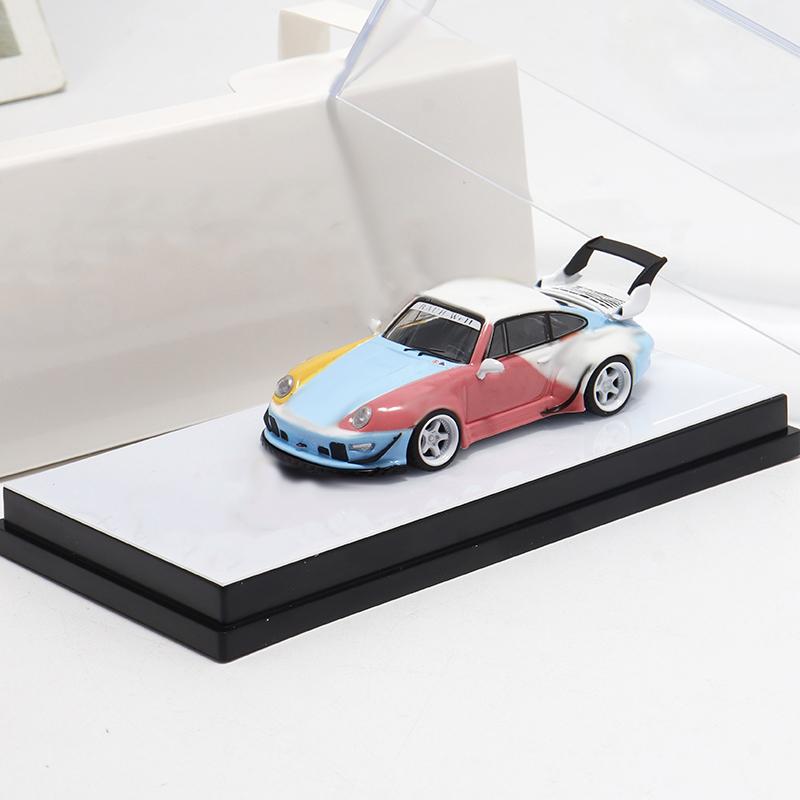 BSC Decode 1:64 RWB 993 964 Full Carbon Matte Black Simulation Alloy Car Model Collection