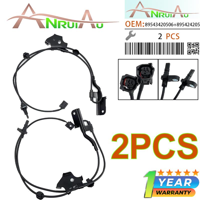 New 2PCS Front Left Right ABS Wheel Speed Sensor 8954242050 8954342050 Compatible with Toyota RAV4 2.4L 2.5L 3.5L 2006-2018