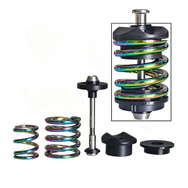 Coils-Spring Rear Suspension Replacements for Folding Bikes with Nylon Housing, Stainless Steel Shafts, and Metal End Posts