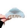 Elegant Amber Triangular Hair Claw Clip with Shimmering Color Elegant Hair Styling Accessories For Women Updos Buns