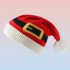 Custom Winter Santa Hats Print Embroidery Logo Warm Black Blue Red Green Christmas Cap Pom-pom Fabric Feature Common