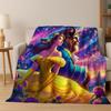 3D-Flanelldecke mit dem Motiv „Die Schöne und das Biest“ – warm, kuschelig und perfekt für Zuhause, Schlafzimmer, Bett oder Sofa. Ideal als Geschenk für Kinder.