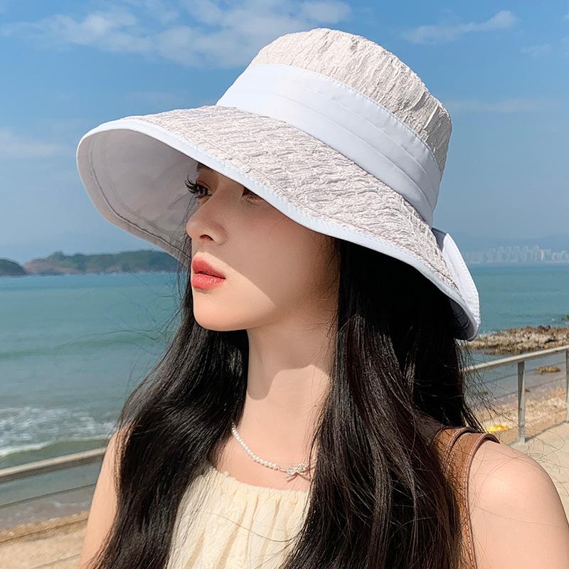 Hat Women's Spring and Autumn Summer Sunshade Sun Hat Fashion Bow Bucket Hat