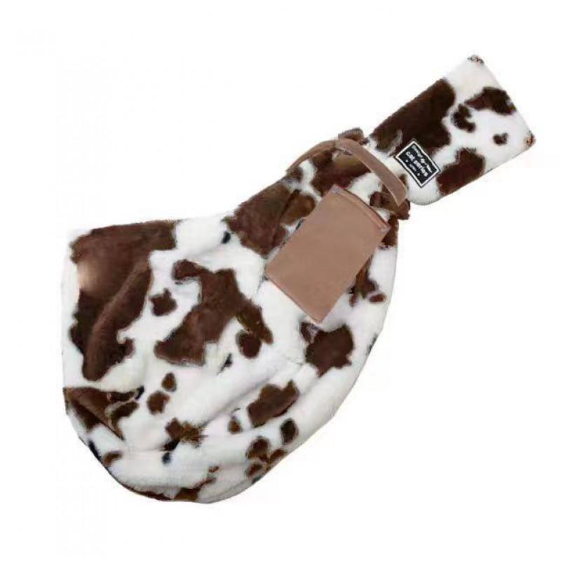 Portable Pet Carrier Bag Cats Small Dogs Up To 6kg Fleece Lined Warm Chest Harness Crossbody Winter Use