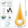 Cadeira de Balanço Suspensa Portátil com Iluminação LED para Crianças – Balanço Criativo de Nylon para Interior/Exterior