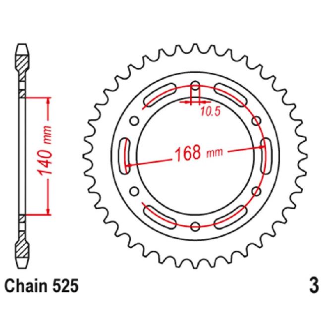 525 Motorcycle Front Rear Sprocket Kits For BMW F650GS 2008-2012 F700GS 2013-2018 F800GS 2008-2018