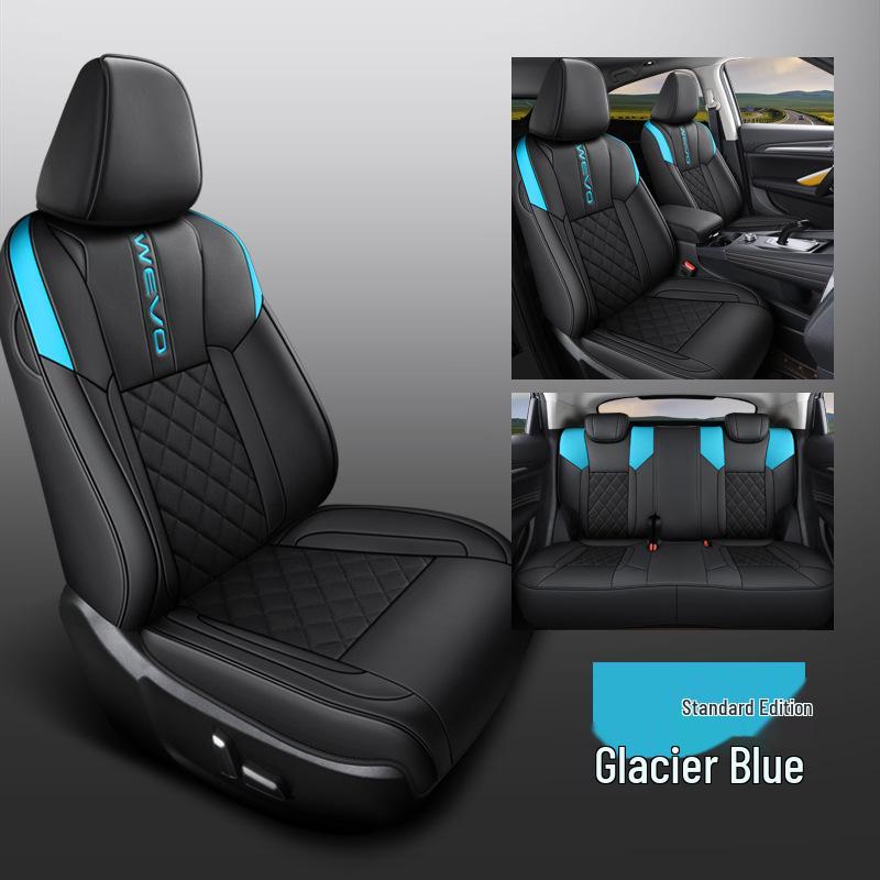 CLY Custom-Fit Full Leather Sports Seat Cover for Haval F7 - All-Season Cushion Pad
