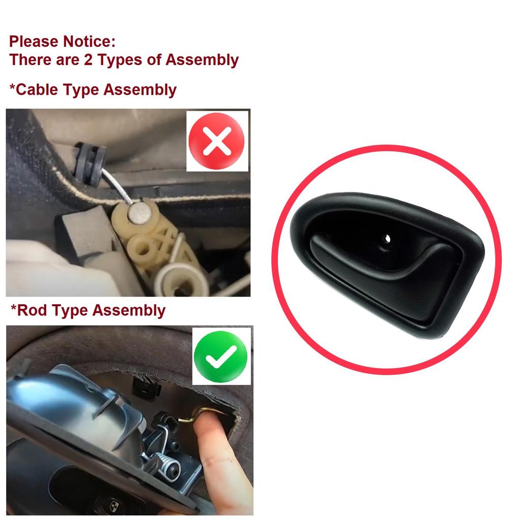 EDP78 Vnitřní klika dveří pravá černá pro Renault Clio Trafic Master 2 Scenic Megane Logan 1 Movano A Primastar 1 Daily 7700434717