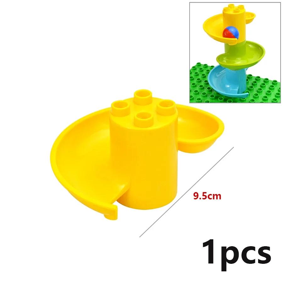 

Большой размер слайд гоночный трек мяч кирпич крупный строительный блок воронка слайд лабиринт аксессуары детские игрушки совместимые Duploes