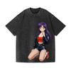 Sailor Mars Vintage Wash Japanese Design T-Shirt High-quality Streetwear Men's Clothing Women T Shirt