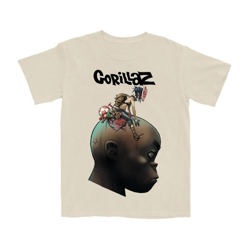 Summer (Virtual Band) Gorillaz Hip-Hop American Retro Polyester Casual Short-Sleeved Round-neck T-Shirt