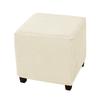 Dehnbarer Polarfleece Ottoman Hockerbezug Kratzfester Hocker-Schutzbezug Klassischer Sofahockerbezug
