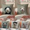 Kwaii Anime Niedliche Maus Kissenbezug Kissenhülle Kurzer Plüsch Verdeckter Reißverschluss Raum Sofa Kissenbezug