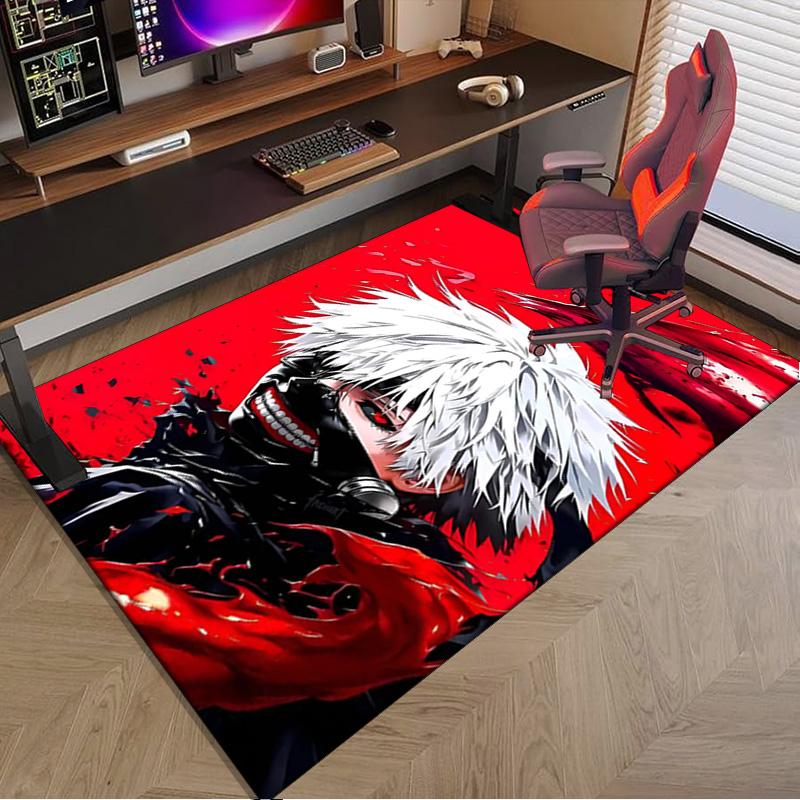 Tokyo Ghoul Kaneki's Struggle Area Rug Office rug, Chair Rug, Decor Carpet Livingroom bedroom Mat, Large Size Fan gifts Christmas gifts
