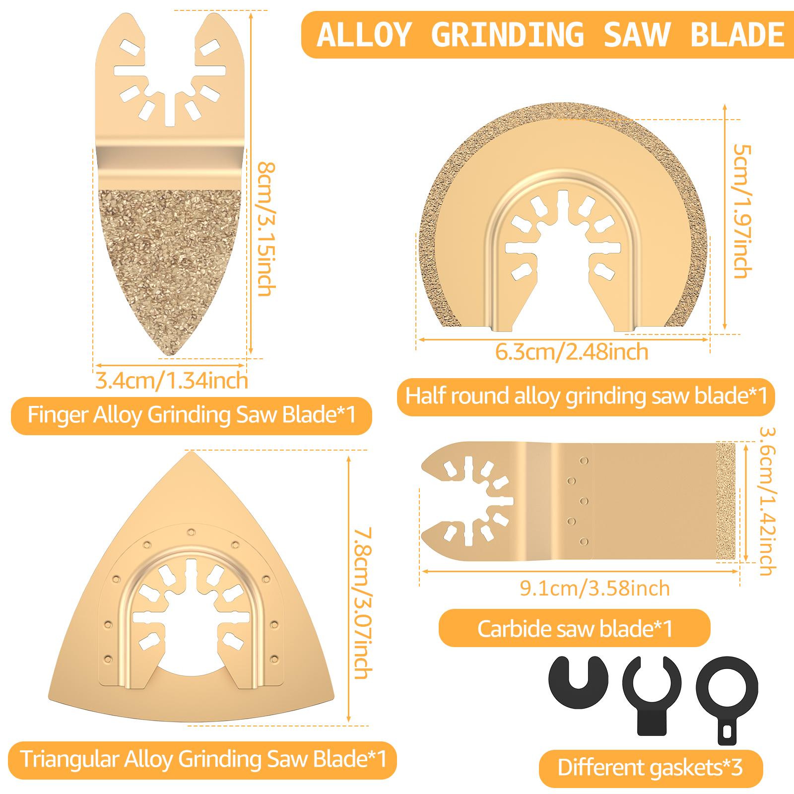 

10/4pcs Diamond Oscillating Multitool Blade Quick Change Carbide Grinding Blades for Wood Plastic Polish Cement Grit Saw Blade