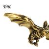 Durable Metal Animal Decor Brass Bat Figurines, Vintage Copper Flying Statue, Collectible Mini Miniature Sculpture Ornament, Desk Feng Shui for Office