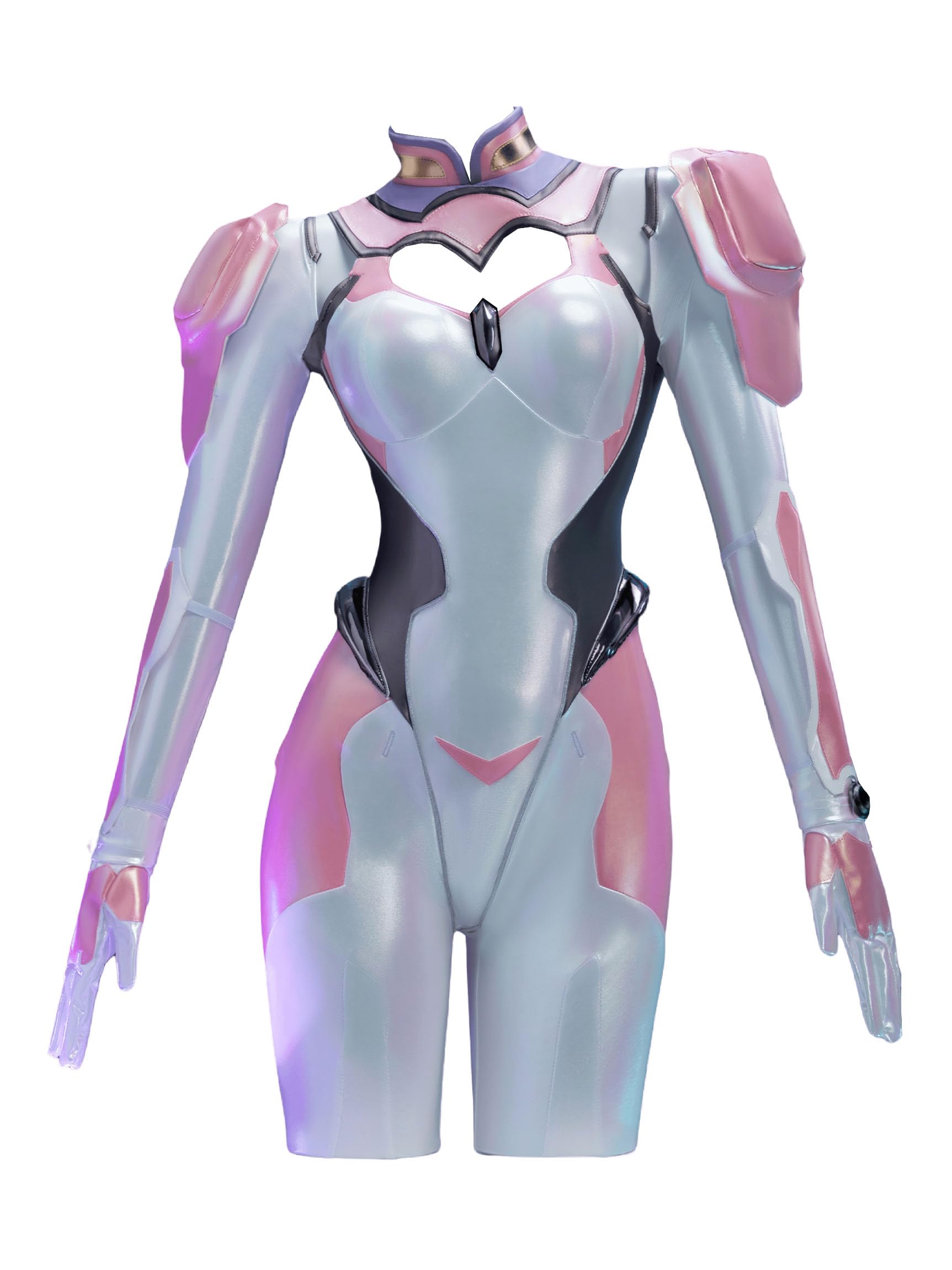 

Miccostumes Взрослый Аниме Игра Богиня Боди с Длинным Рукавом и Наряд Леотарда Милый и Идеальный для Косплея для и Призрачный Розовый Женский Набор в Стиле Лисы, Моэ, белый