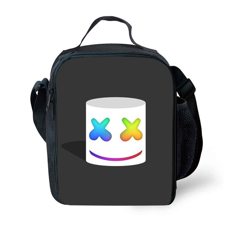 Marshmallow DJ Lunchtasche - Große Kapazität Thermoisolierte Kühltasche für Schüler und Picknicks