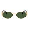 Versace Vintage Fashion Logo Oval Sunglasses Unisex sunglasses Black 0VE2299-100271