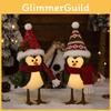 Adorable Christmas Led Bird Figurine With Colorful Hat Perfect For Holiday Decor Gifts