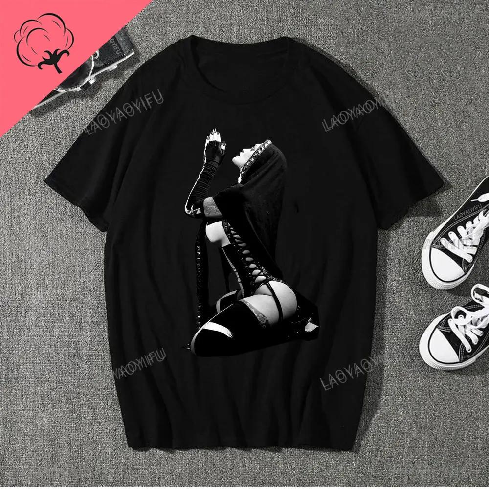 Seksowna Dziewczyna Print Hentai Męska 100% Bawełna Religijna Koszulka Ubrania Harajuku Streetwear Koszulka Unisex Letnia Damska Męska Góra