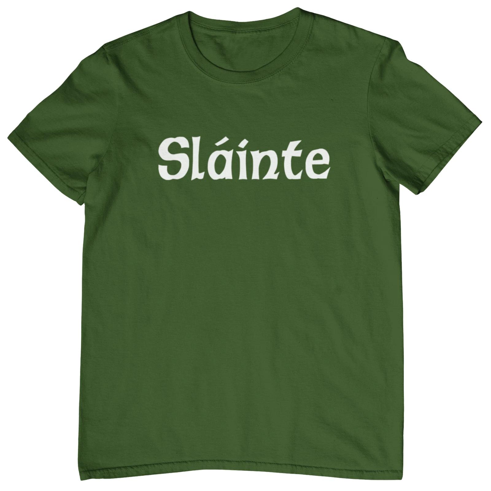 SLAINTE - T-Shirt (cheers good health Irish St Patricks Eire Ireland Dublin Cork S