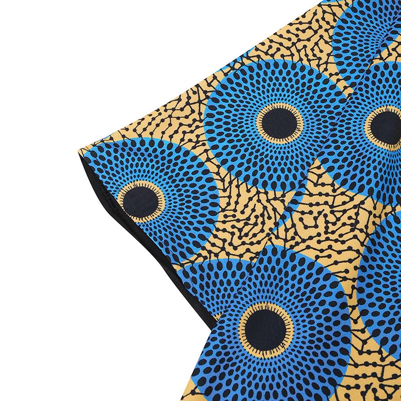 Women Plus Size Stand Collar Bat Long Sleeve Print Blouses