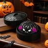 Halloween Dumpling Squeeze Toy with Steamer Box, Pumpkin Ghost Bat Steamed Kids Stress Relief Bun Sensory for Relief, Party Favors