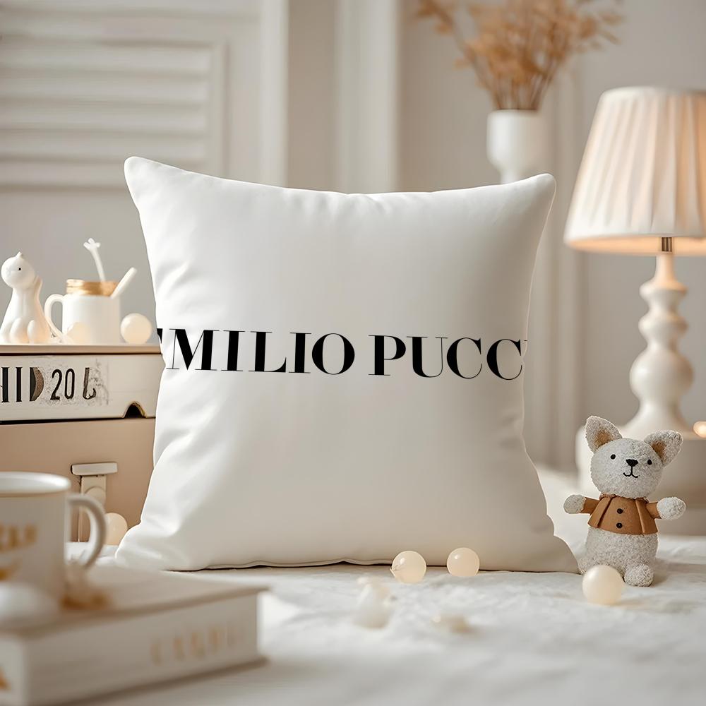 Fashion EEmilioO PPucci Cushion Cover Antidustmite Pillowcase Invisible zipper silky short plush Sofa cushion cover