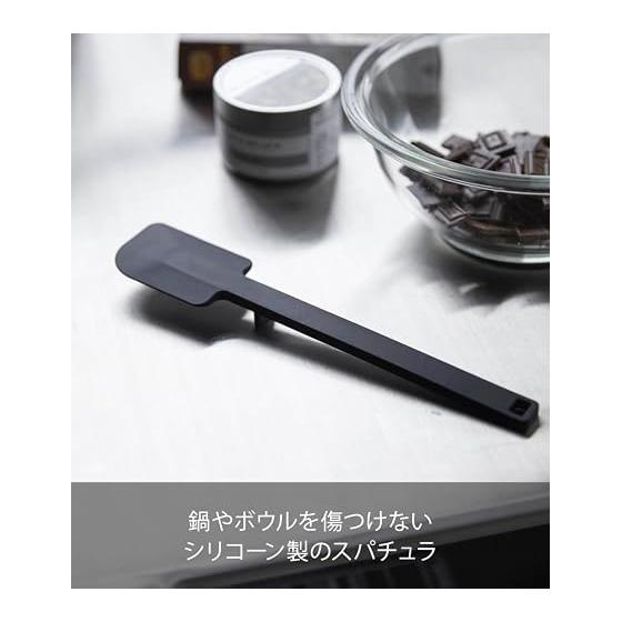 Yamazaki Jitsugyo (Yamazaki) Silicone Spatula Black Approx. W5.5 x D2 x H26cm Tower Rubber Spatula Heat Resistant 4277