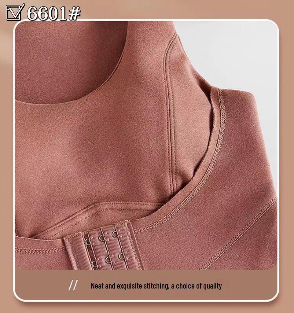 Women's Shaping Warm Vest with Chest Pads - Slim Fit, Tummy Control, Thickened for Autumn & Winter
