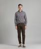 PANICALE Brown Embroidered Point Cotton Pants (Type B)