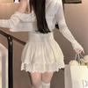 Plus Size Fluffy Layered Pleated High Waist A-line Skirt Pants for Women, Spring/Summer Trendy