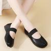 Women's Black Mary Janes Brown Leather Ballet Shoes Flats Casual Slip on Sandals Summer Maternity Shoes for Girls