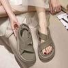 Fairy Wind Sandals Female Summer 2025 New Thick-soled Pregnant Women Large Size Casual Soft-soled Comfortable College Wind Cool Slippers
