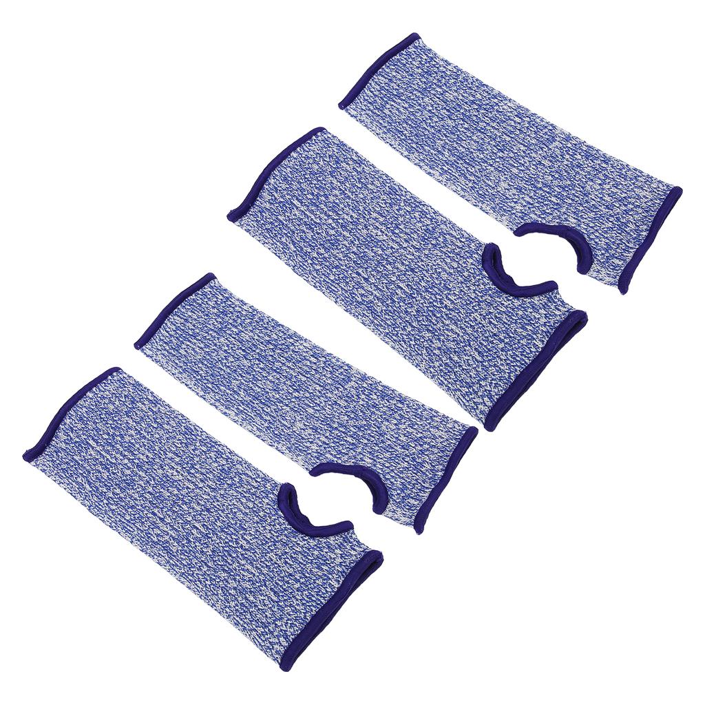4pcs Arm Guards Close Fitting Preventing Scratches Thickening Thumb Slot Design Blue Arm Protection