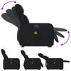Vidaxl Reclining Lift Chair with Massage, Electric, Black