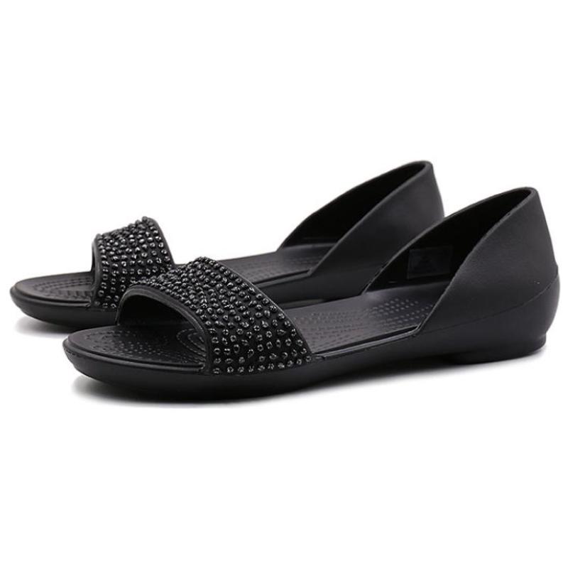Crocs Lina Embellished D'Orsay Flat 'black' Women's