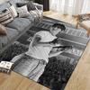 Cute V Flannel Printed Carpet, Home Sofa Decoration for Living Room & Bedroom, Non‑Slip Play Flannel Floor Mat for Game Room