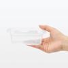 MUJI Microwaveable Food Containers with Pack of MDC95A3S Lids, Semi-Transparent, Rectangular, 180mL, 4,
