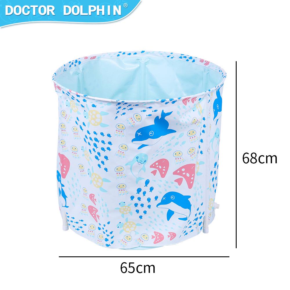Foldable Baby Swimming Pool: Indoor Non-Inflatable, Thickened Fabric for Newborns & Children 65x68 cm