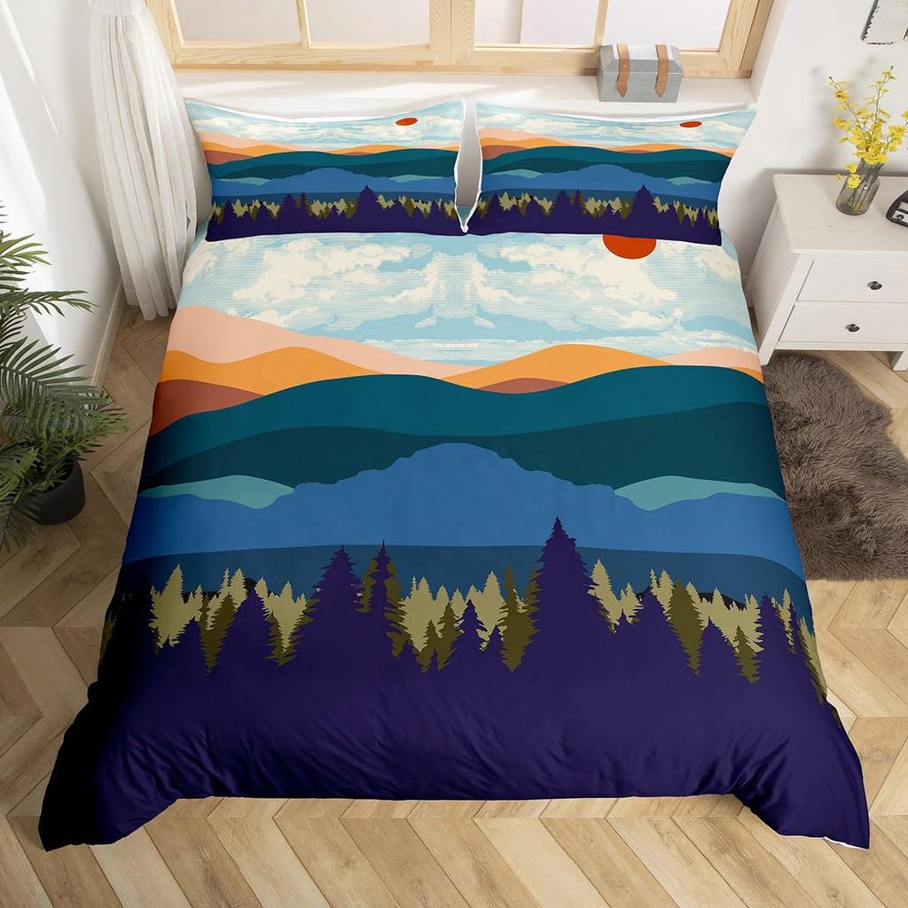 Sunset Duvet Covers For Kids Teens Queen King Size Quilt Covers Lightweight Down Room Decor 2 Pillowcase 1 Duvet Cover No Quilt