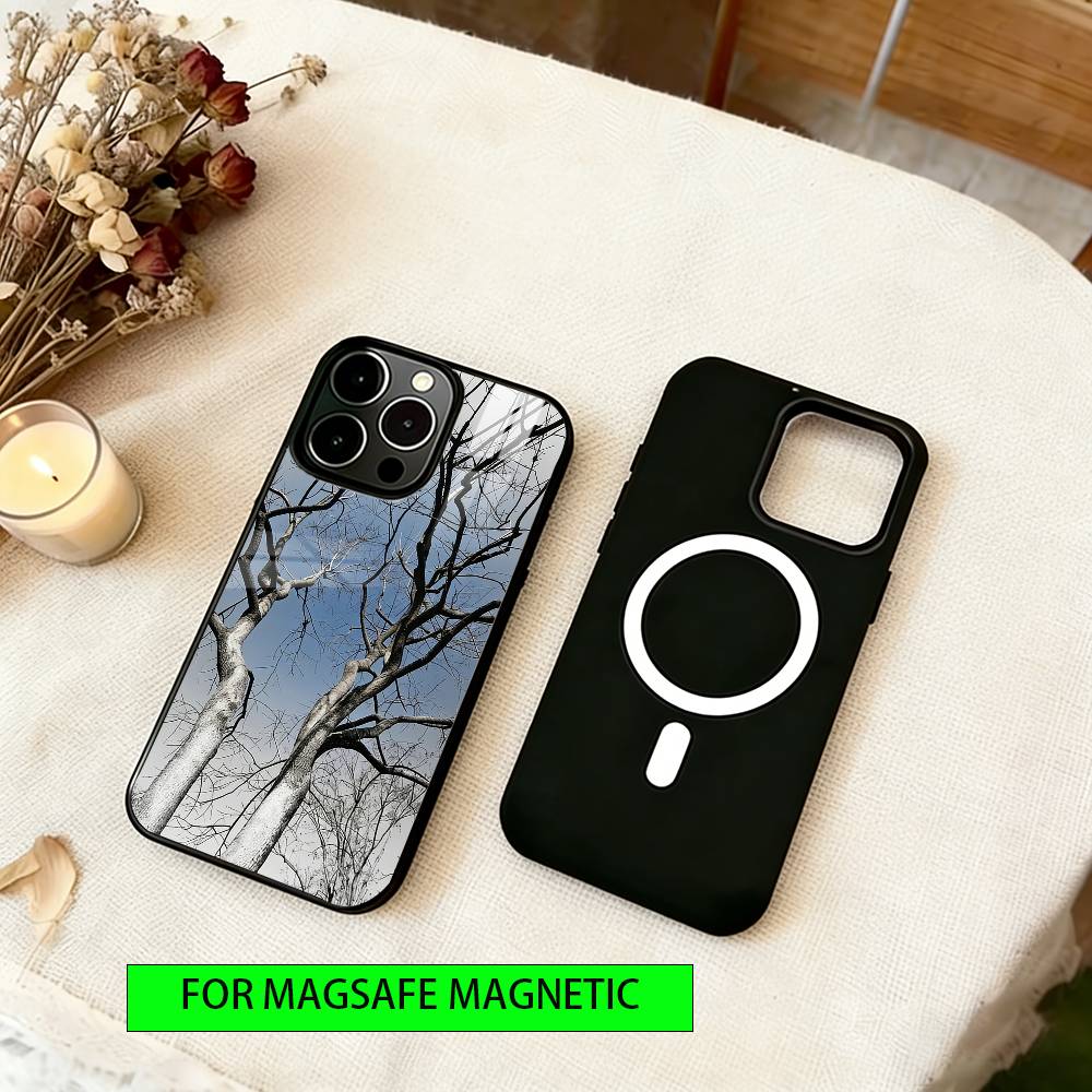 Barren tree Phone Case For iPhone17,16,15,14,13,12,11 Plus,Pro Magnetic For Magsafe Wireless Charging