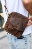 Men's Leather Shoulder Bag, Small, Elegant, Brown, Beltimore