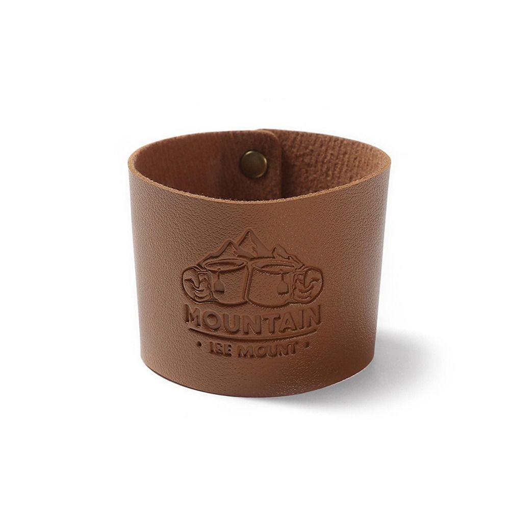 

Water Cup Hot Resistant Cup Sleeve Stainless Steel Cup Sleeve Leather Cup Cover Protective Cover As picture